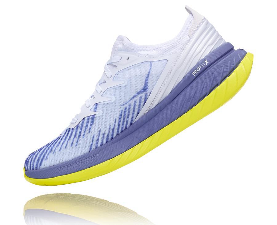 Hoka Australia One One Carbon X-SPE - Womens Running Shoes White/Blue - GEXBU-8371